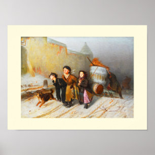 Poster Porteurs d'eau en hiver