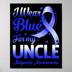 Poster Portez Bleu Pour Mon Oncle Alopécie Sensibilisatio