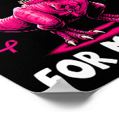 Poster Portez Le Rose Pour Ma Maman T-rex Dinosaure Cance (Coin)