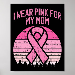 Poster Portez Le Rose Pour Ma Mère Respiration Cancer Sen