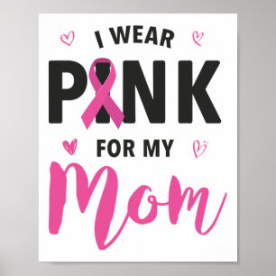 Poster Portez Le Rose Pour Ma Mère Sensibilisation au can