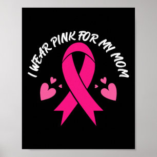 Poster Portez Le Rose Pour Ma Mère Soutien De Sensibilisa