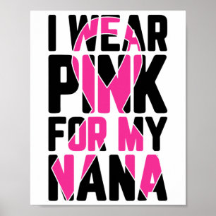 Poster Portez Le Rose Pour Ma Nana Sensibilisation Au Can