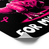 Poster Portez Le Rose Pour Mon Grammy T-rex Dinosaur Boca (Coin)