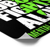 Poster Portez Le Ruban Vert Combattre La Stigma Santé Men (Coin)