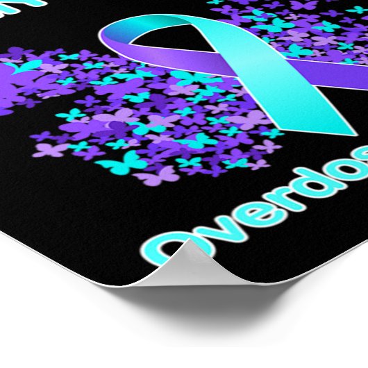 Poster Portez Le Violet En Mémoire Pour Ma Soeur En Surdo (Coin)