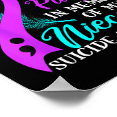 Poster Portez Le Violet Turquoise En Mémoire De Ma Nièce (Coin)