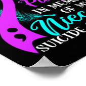 Poster Portez Le Violet Turquoise En Mémoire De Ma Nièce  (Coin)