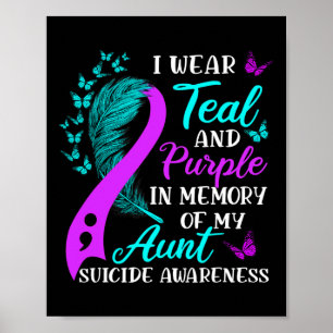 Poster Portez Turquoise Et Violet En Mémoire De Mon Suici