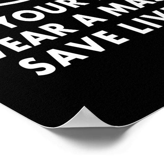 Poster Portez un masque Faites votre part Santé publique (Coin)