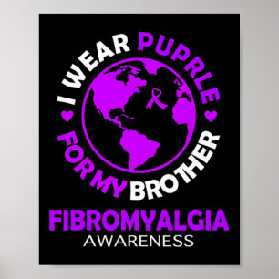 Poster Portez Violet Pour Mon Frère Fibromyalgie Sensibil