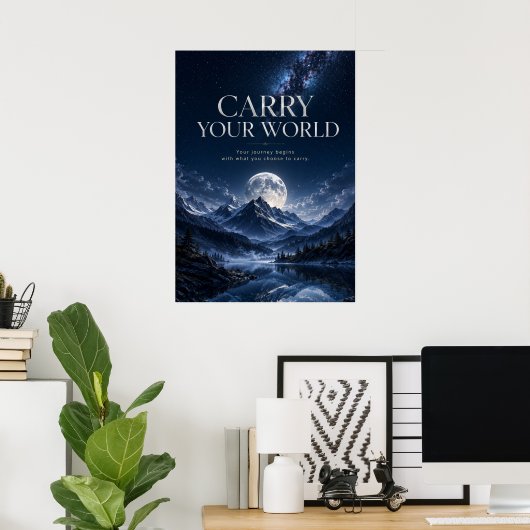 Poster Portez Votre Monde (Bureau à domicile)