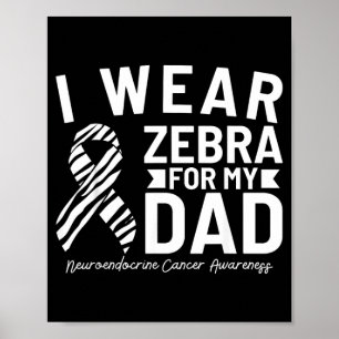 Poster Portez Zèbre Pour Papa Sensibilisation au Cancer N