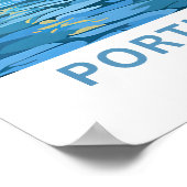 Poster Porthleven Cornwall Travel Imprimer (Coin)