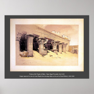 Poster Portico du Temple d'Edfou Roberts/Haghe Art