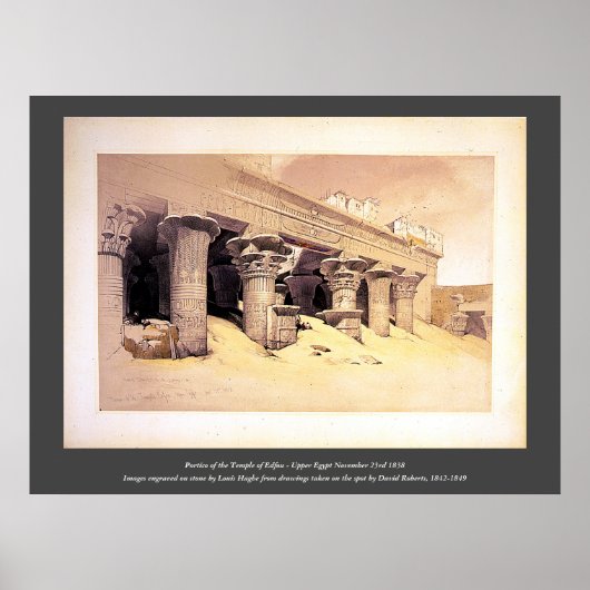Poster Portico du Temple d'Edfou Roberts/Haghe Art (Devant)