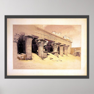 Poster Portico du Temple d'Edfou Roberts/Haghe Art