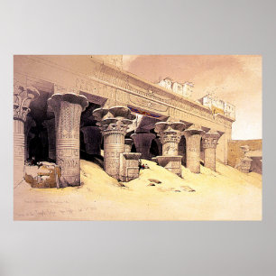 Poster Portico du Temple d'Edfou Roberts/Haghe Art