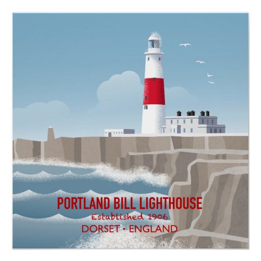 Poster Portland Bill Lighthouse (Devant)