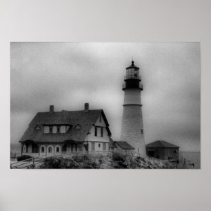 Poster Portland Head Light, Cape Elizabeth ME Canvas Prin