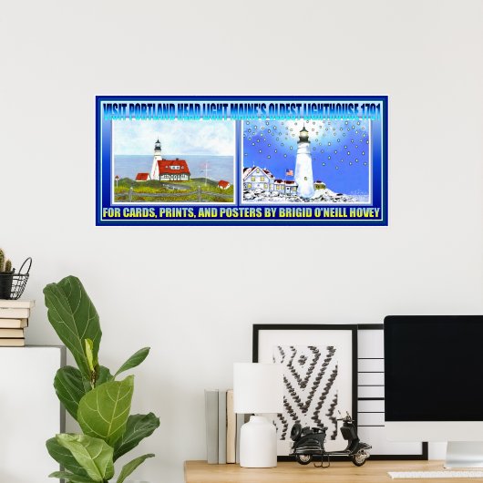 Poster Portland Head Light FALL ET HIVER 3 UTILISER CELUI (Bureau à domicile)