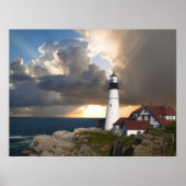 Poster Portland Head Lighthouse Maine Photo (Devant)