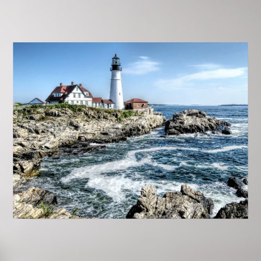 Poster Portland Headlight Cape Elizabeth, ME (Devant)