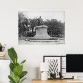 Poster Portland, Maine Longfellow Monument vers 1890 (Bureau à domicile)