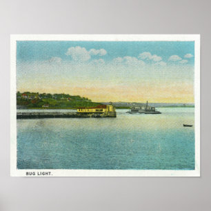 Poster Portland, MaineVue du phare de Bug