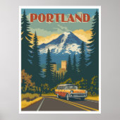 Poster Portland, Oregon (Devant)