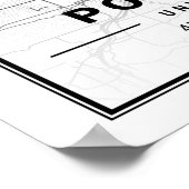 Poster Portland Oregon USA Travel City Plan (Coin)