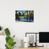 Poster Portland, OregonLaurelhurst Park Scene (Bureau à domicile)