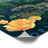 Poster Portland, OregonRose Garden Scene (Coin)