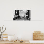 Poster Portland, OU Vue de Broadway vers le nord (Cuisine)