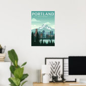 Poster Portland vintage (Bureau à domicile)