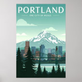 Poster Portland vintage (Devant)