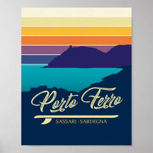 Poster Porto Ferro - Vintage voyage - Italie (Devant)