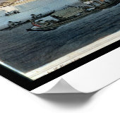 Poster Porto Praya dans l'île de St. Jago, assiette 4 pou (Coin)