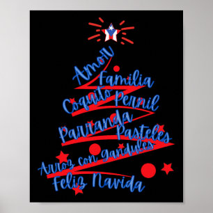 Poster Porto Rico Christmas Feliz Navidad