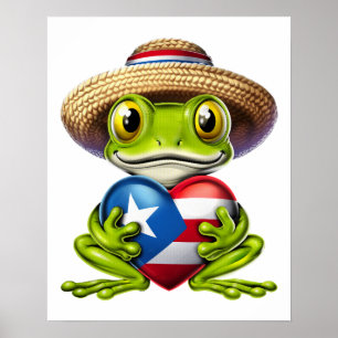 Poster Porto Rico Coqui Frog