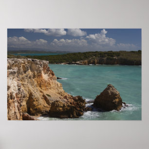 Poster Porto Rico, côte ouest, Cabo Rojo, côte 3