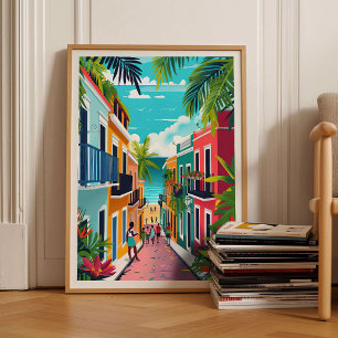 Poster Porto Rico Imprimer Porto Rico Illustration Porto
