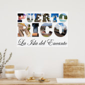 Poster Porto Rico La Isla Del Encanto Collage (Cuisine)