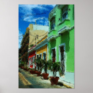 Poster Porto Rico - vieux San Juan