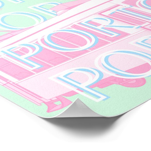 Poster Porto Travel Art, Portugal Travel Art, Pastel (Coin)