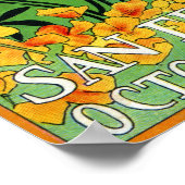 Poster Portola Festival dame avec ours (Coin)