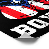 Poster Portoricain Drapeau Boxe Gants Rico Pride Boxe (Coin)