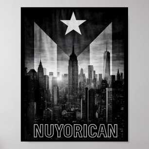 Poster Portoricain ny hommes femmes drapeau taino Porto R