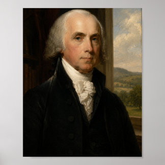 Poster Portrait à l'huile de James Madison | 4e président