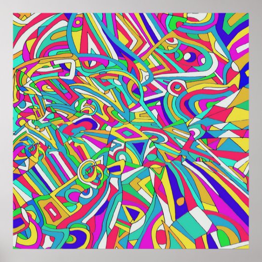 Poster Portrait Abstrait (Devant)